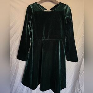 The Children's Place Deep Green Velvet Dress